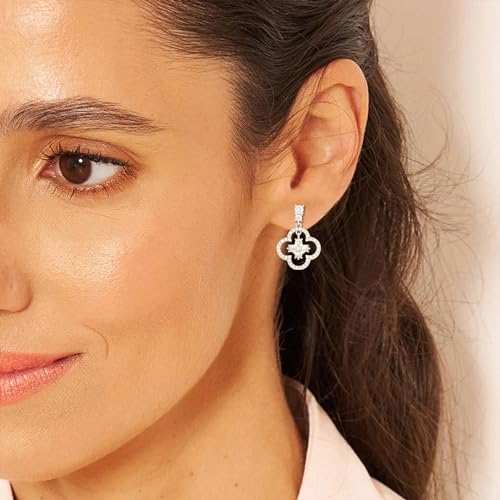 14K Gold Clover Earrings for Women Four Leaf Clover Earrings lucky Earrings for Women Mother's Day Gift Gift for Wife2