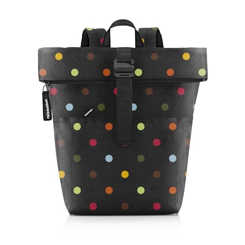 reisenthel rolltop backpack - urbaner und stylischer Rucksack, modernes Design, geräumiger Rucksack für Freizeit, Arbeitsweg und City-Trip, Couleur:dots