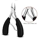 lesgos Toenail Clippers For Thick Nails, Professional Surgical Grade Stainless Steel Heavy Duty Ingrown Big Nail Nippers Cutters With File For Elderly, Seniors, Men (Black) gallery image