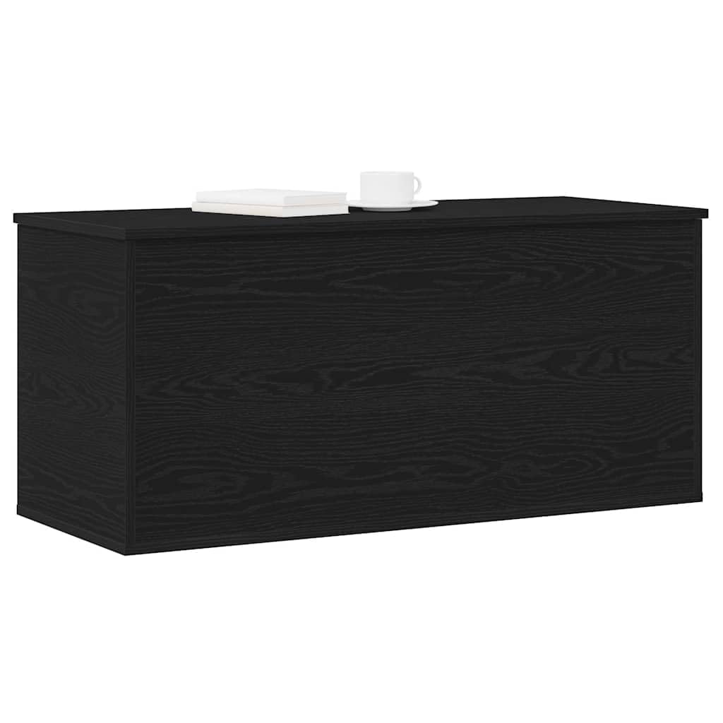 vidaXL Storage Box Black oak 100 x 42 x 46 cm Engineered Wood, Living Room Storage, Rectangular Chest, Modern Organizer Box, Ample Space, Home Solution, Clutter-Free Utility
