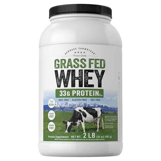 Carlyle Grass Fed Whey Protein Powder | 2lb | 33g of Protein Per Serving | Unflavored | Sugar and Hormone Free | Non-GMO and Gluten Free Supplement | By Herbage Farmstead