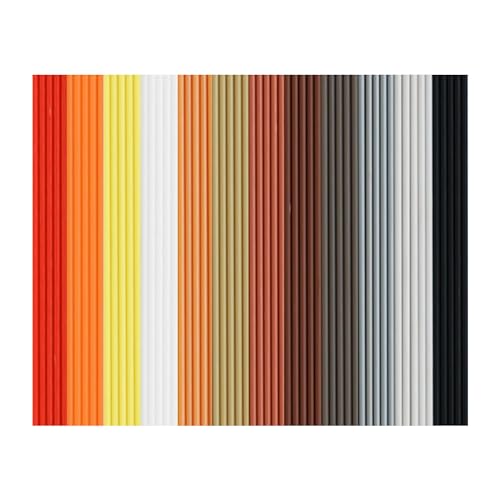 Image of 12 Basic Colors PCL Filament Strands for 3Doodler Start+ 3D Pen, Low Print Temperature Filament Only Fit for 3Doodler Start 3D Pen, Each Color 15cm x 5pc, Total 60pcs 900cm PCL by MIKA3D