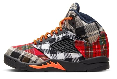 Air Jordan 5 Retro Plaid Preschool Lifestyle Shoes (Multi/Black)