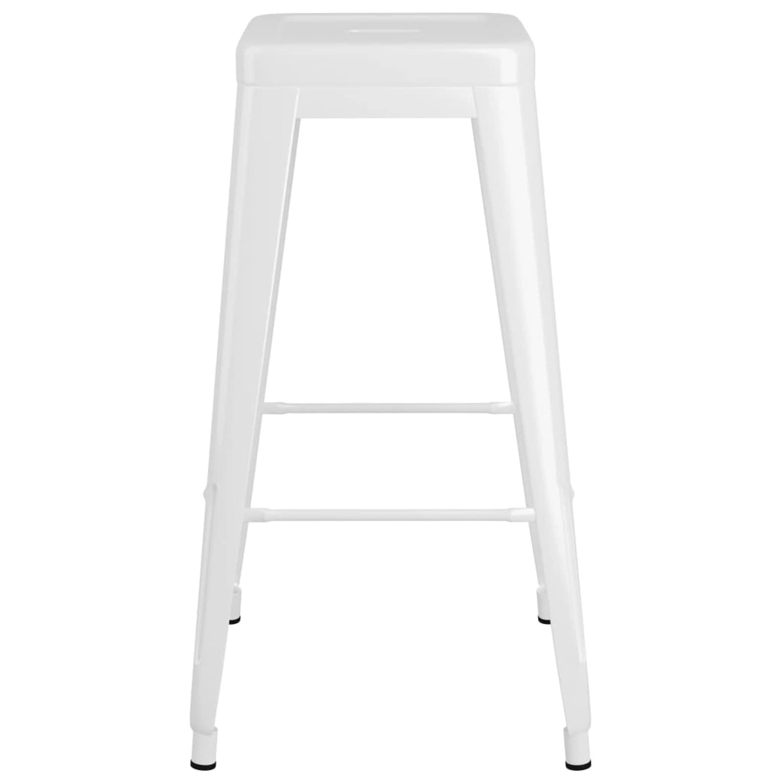 Homgoday Taburetes de bar apilables, 2 unidades, color blanco, de metal, silla de oficina, silla de oficina, silla de escritorio para salón o dormitorio