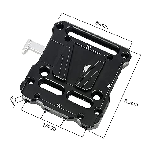 Image of NICEYRIG Quick Release V Lock Mount Battery Plate with 15mm Rail Block - 467
