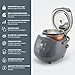 Yum Asia Panda Mini-Reiskocher mit Ninja-Keramikschüssel und Advanced Fuzzy Logic (3,5 Tassen, 0,63 Liter) 4 Reisfunktionen, 4 Multicooker-Funktion, 220–240V (Cobalt Grey)