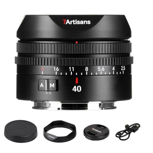 7artisans AF 40mm F2.5 Full Frame Lens for E-mount 90g auto/manual focus large aperture human eye recognition compatible with Sony FX A1 A9 A7M A7R A7S A7C ZVE series FX3 A9II A7M2 A7S2