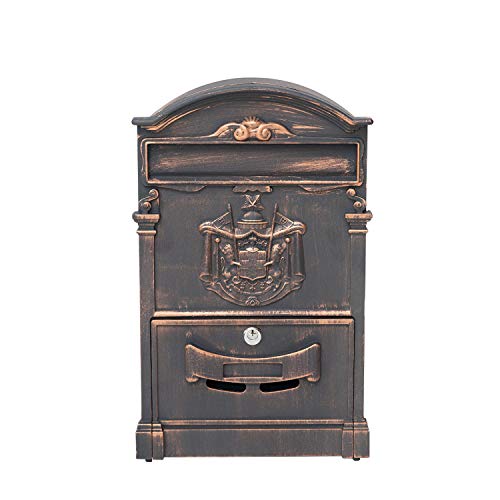 Fine Art Lighting Cast Aluminum Mailbox Wandbriefkasten, Aluminium, Rustikale rote Bronze, Medium Cover