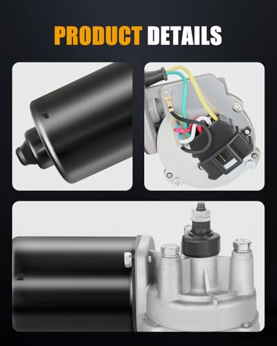 Image of ROADFAR Front Windshield Wiper Motor Fit for Dodge for Ram 3500 1994-1996 | Fit For Chrysler For Dynasty 1989-1993|For Dodge For Ram 1500 1994-1996|For Plymouth 1989-1994|OE WPM387|55155043|4 Pins