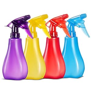 8 Oz Empty Plastic Spray Bottles with Adjustable Nozzle – Durable Trigger Sprayer with Mist & Stream Modes – Refillable Sprayer for Taming Hair, Hair styling, Watering Plants, Showering Pets – 4 Pack