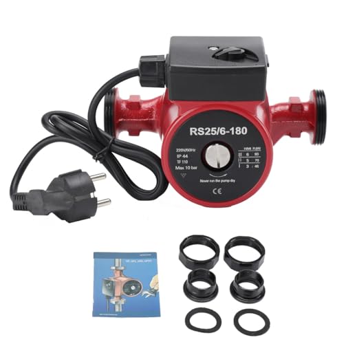 CDZHLTG Pompe de Circulation Pompe à Eau Chaude Circulateur, Circulateur de Chauffage Domestique Vitesse à 3 Niveaux 46/76/93W, Pompe de Chaudiere Circulateur pour Chauffage Central, 56l/min