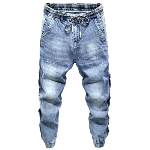 Jeans Men Pants Wide Leg Loose Fit Tapered Jeans Male Hip Hop Trousers for Men