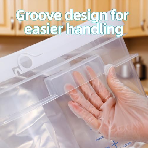 Image of ASEVAT 2 PCS 1 Gallon Clear Square Food Grade Bucket with Graduated Markings & Lid, Heavy-Duty Plastic Pail with Comfort Grip Handle for Food Storage & Cleaning