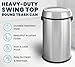 Alpine 17-Gallon Stainless Steel Swing Top Trash Can – Commercial Grade Round Garbage Bin with Odor Control Lid, Brushed Finish, Large Capacity for Home, Office & High-Traffic Areas