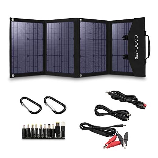 COOCHEER Solar Panel 120W, 12-18V Portable Solar Panels Charger/Foldable Solar Panel Kit/Power Station with 2 USB Ports & 1 DV Port for Cars, Yacht, Phone, Tablet, Laptop, Camera, Cell