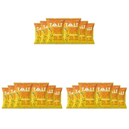Image of Taali Jowar & Protein Puffs | 60 gm (Pack of 18) | Cheese & Herbs | Healthy Roasted Tasty Snacks, Ready to eat | 100% Veg., Gluten free products, No Cholesterol, No Trans-Fat
