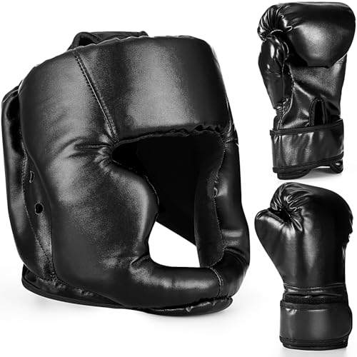 Image of Arrowbash Boxing Headgear and Gloves Set for Kids 6oz Boxing Gloves and Wrestling Headgear Sparring Equipment for Boxing Kickboxing Muay Thai BJJ Karate Training
