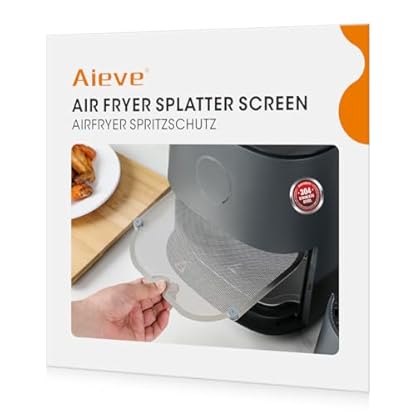 AIEVE Edelstahl Spritzschutz Feinmaschiger Fettspritzschutz kompatibel mit COSORI XXL 4,7 L und Ninja Speedi Schnellkocher ON400EU 5,7 L Heißluftfritteuse/Ninja AF140EU 4,7L / AF180EU 6,2L