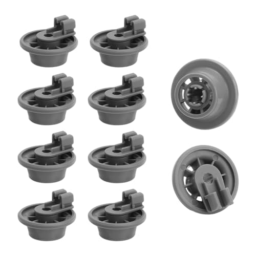VOSSOT 8PCS ruedas universales para la cesta inferior del lavavajillas aptos para los modelos más comunes Bosch/Siemens/Neff ruedas para cestas de lavavajillas repuestos para lavavajillas rodillos