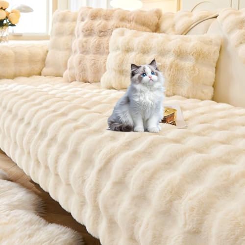 NEKOHASHI ソファパッド ソファーカバー 冬用 あったか 暖かい 北欧風 ソファーパッド かけるだけ ふわふわ モコモコ 長方形 2人掛け 肘付き 肘なし 多機能 ソファカバー 滑り止め 厚手 ペット対応 汚れ防止 ソファーかばー 柔らかい 無地