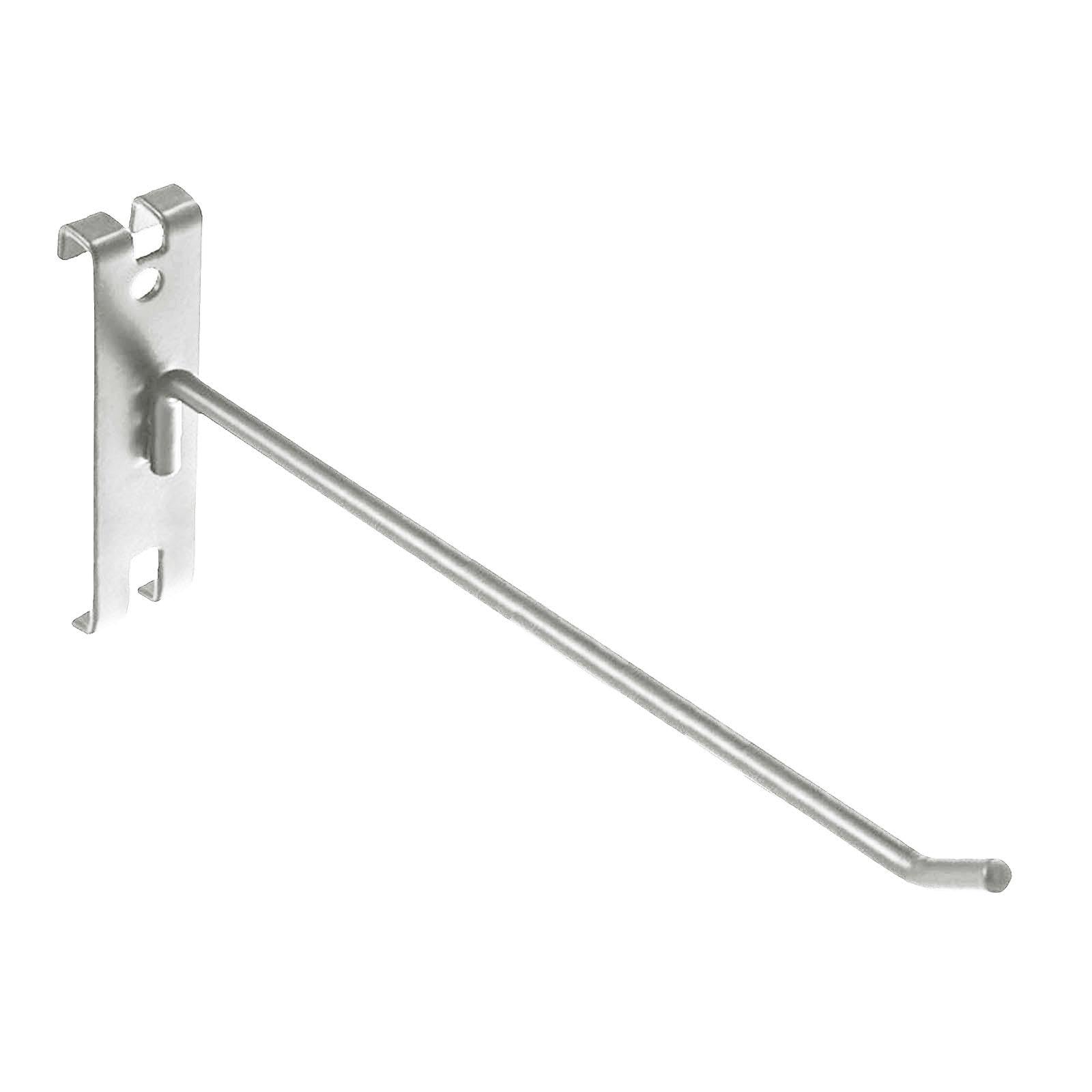 Kokiya 5Pcs Wall Hooks Hangers Hooks for Grid Wall Panel Iron Rustproof Multifunctional for Office Retail Shop Garage Household Show, Silver 25cm