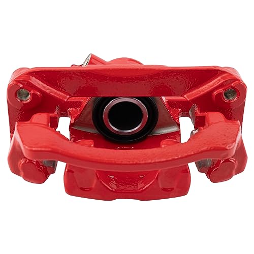 Image of TRQ Performance Rear Driver and Passenger Side Brake Caliper Set Caliper Brackets Hardware Compatible with 09-13 Subaru Forester 08-14 Impreza WRX WRX Premium WRX Limited Outback Sport 2.5i 15-19 WRX