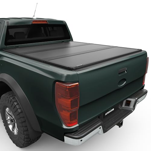AUTOSAVER88 FRP Hard Tri-fold Truck Bed Tonneau Cover Fit for Ford Ranger 2024 2025 2026 5ft Bed
