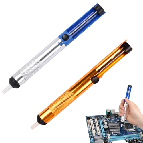 Lot de 2 pompes à dessouder, pompe à dessouder, pompe à dessouder, buse en silicone résistante aux températures élevées, accessoires indispensables pour...