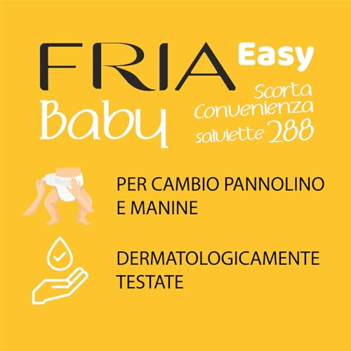 Miniatura 6 de Fria Easy Toallitas Para El Cambio De Pañal Del Bebé, Con Aloe Vera Y Extracto De Miel Con Efecto Hidratante De La Piel, Dermatológicamente Testadas, Paquete De 288 Toallitas