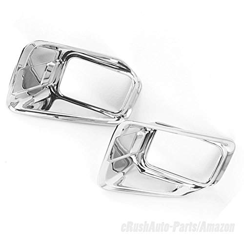 erushautoparts Chrome Fog Light Cover Bezels Compatible with Ford F-150