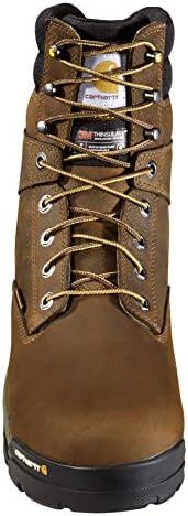 Carhartt Men's CME8047 Ground Force 8" Waterproof Insulated Soft Toe Work Boot Construction, Bison Brown Oil TAN, 11 Wide | Image 1