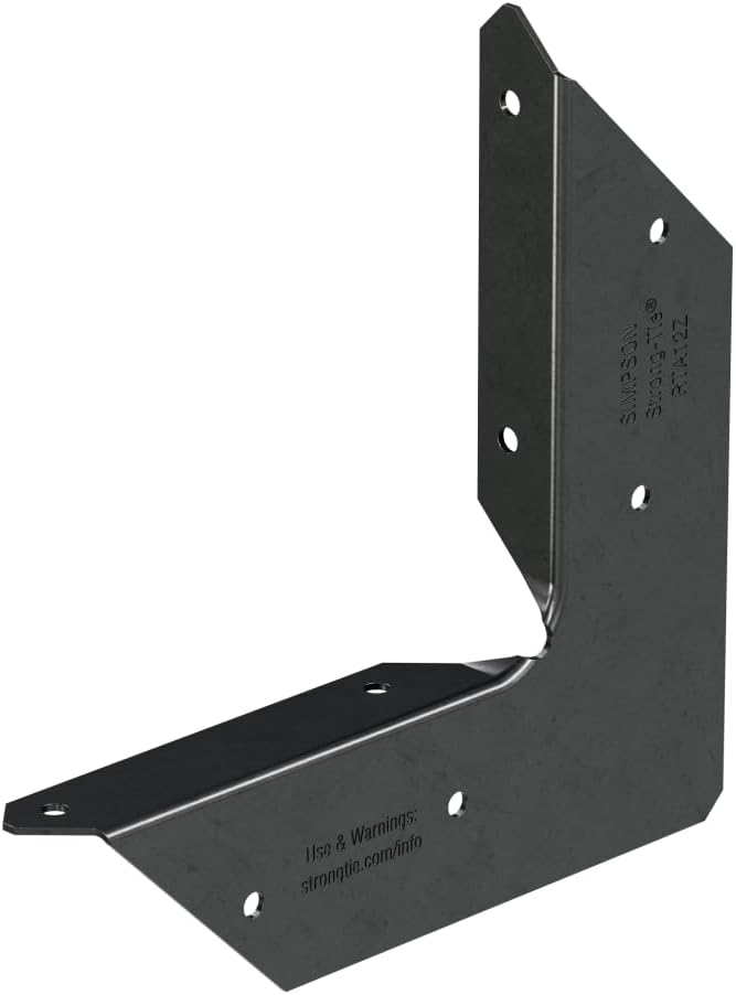 Simpson Strong-Tie APRTA12 Outdoor Accents ZMAX, Black Powder-Coated Rigid Tie Angle for 1x2 Joist/Post (Pack of 24)
