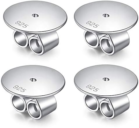 Jiamiaoi Earring Backs Locking Secure Earring Backs for Studs 925 Sterling Silver Earring Backs Lifters Safety Magic Earring Lifter Hypoallergenic Replacement Earring Backs Butterfly Clasp for Studs