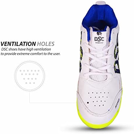 DSC Men's Beamer Cricket Shoes Size 7 UK (Fluro Orange-White), 8 US | Image 4