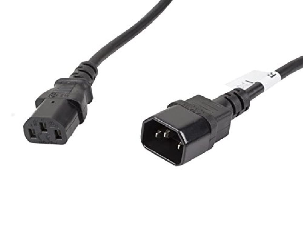 lanberg CA-C13E-11CC-0050-BK Iec 320 C13 Socket to Iec 320 C14 Socket Power Cable Extension VDE 5 m Black