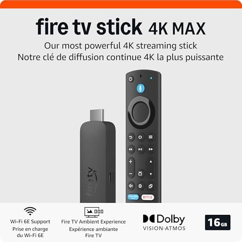 Amazon Fire TV Stick 4K Max (newest model), streaming device, sup...
