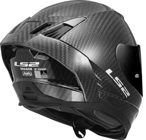 Carbon-Helm LS2 DRAGON Matt Carbon, integraler Motorradhelm, XL