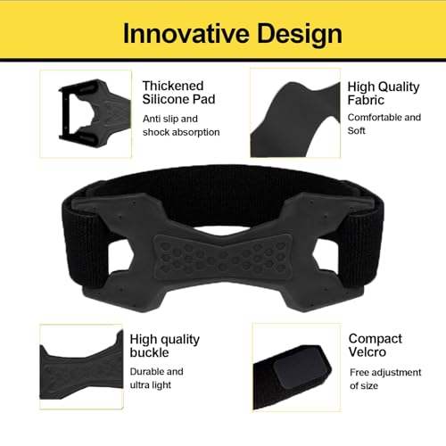 Image of 2 Pack Patellar Tendon Support Strap,Adjustable Silicone Patella Knee Strap for Knee Pain Relief,Knee Bands for Basketball, Tendonitis, Running, Tennis, Jumpers, Squats(Black)