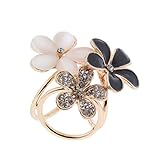 chiwanji Strass Schalring Tuchring Tuchhalter Schalhalter Scarfring Tuchclip Tuchbrosche Schmuckzubehör für Damen, Schwarz