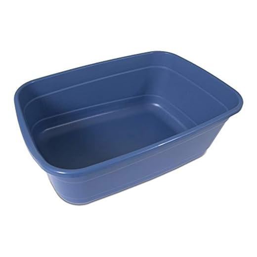 Petmate Cat Litter Box - High Capacity, Open for Large Cats Blue, Made in USA