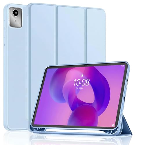 Image of ProElite Cover for Lenovo idea Tab 11 inch 2025 case Cover, Soft Flexible Flip Case Cover for Lenovo idea Tab 11 inch 2025 with Pen Holder [Recoil Series] - Light Blue