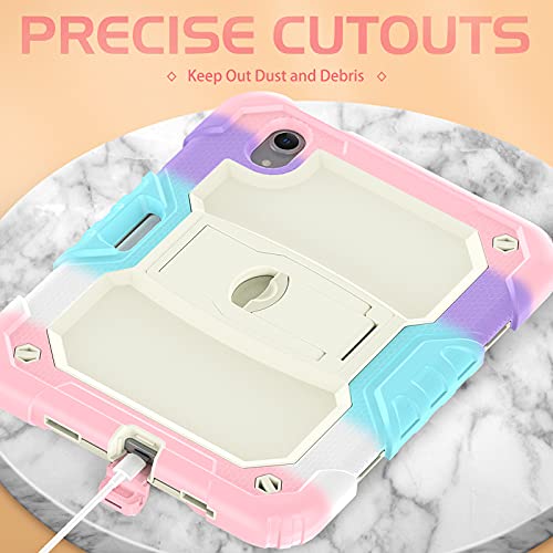 Lynerun iPad Mini 6 Case 2021 (8.3 Inch), iPad Mini 6th Generation Case, 3 in 1 Shockproof Rugged Soft Silicone… - Image 2