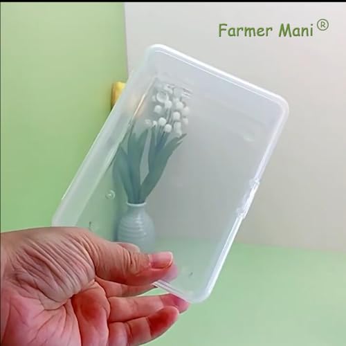 Image of 2 Pcs (5.51x4.02x1.89 inch) Small Plastic Storage Containers Box with Lid, Rectangular Clear Box for Collecting Small Items, Beads, Game Pieces, Business Cards, Crafts Accessories