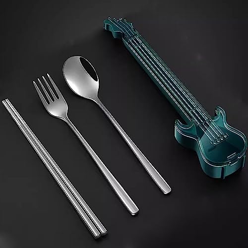 Baguettes réutilisables avec boîte guitare pour éviter les couverts jetables