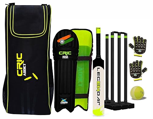 Jaspo CRIC Addict Plastic Cricket Bat Set Combo with Soft Cricket...