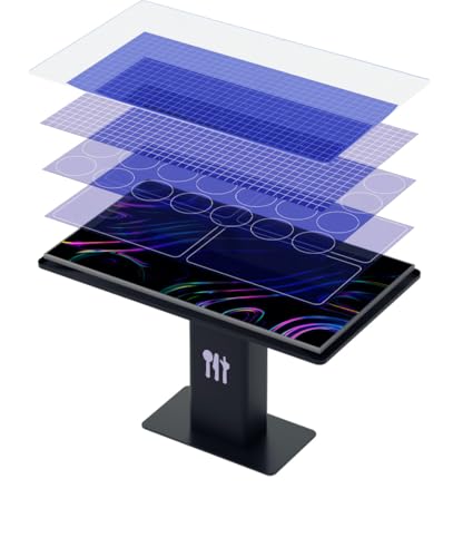 Image of Interactive Restaurant Table, 4K Display, Diamond-Hard Safety Glass, Unlimited Multi-Touch Surface, Contactless Payment, Reinforced Steel Body, A Wafer-Thin Frame and Solid Glass Surface