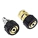 Juego de 2 adaptadores de manguera de lavado a presión M22 de 14 mm de rosca hembra a enchufe rápido de 3/8 pulgadas macho y enchufe rápido de 3/8 pulgadas hembra a M22 de 14 mm hembra