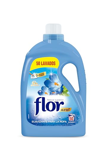 Flor - Suavizante para la ropa, aroma azul - 50 lavados