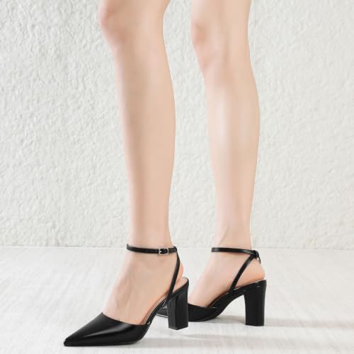 Image of Susanny Women's Heels Closed Pointed Toe Strappy Stiletto Pump Dressy Shoes