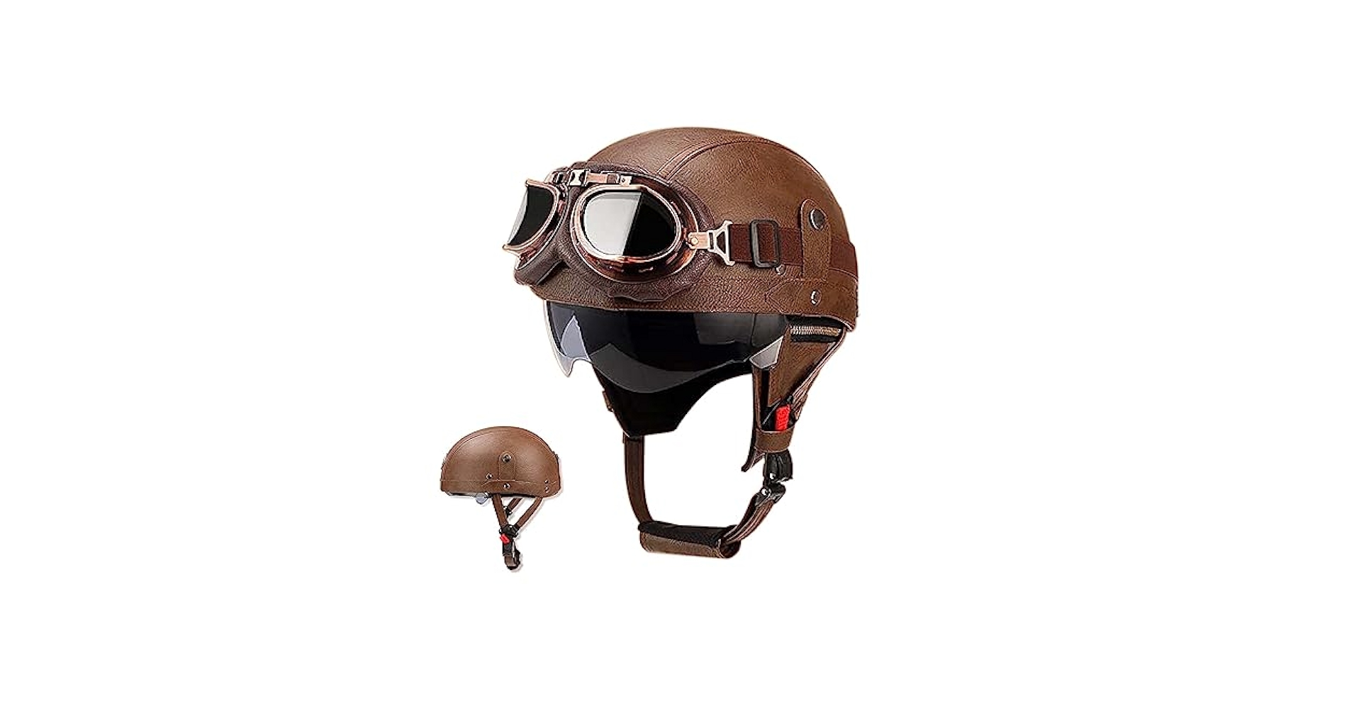 Barton　バートン　VINTAGE LEATHER HALF HELMET Amazon.com: Vintage Motorcycle Helmet Leather Half Helmet